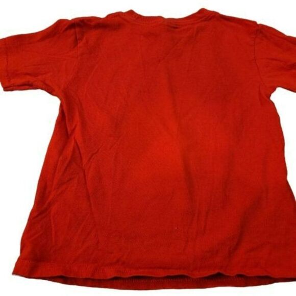 Delta Apparel Boys Red Graphic Short Sleeve Crew Neck Pullover T Shirt Size 4 - Picture 7 of 7
